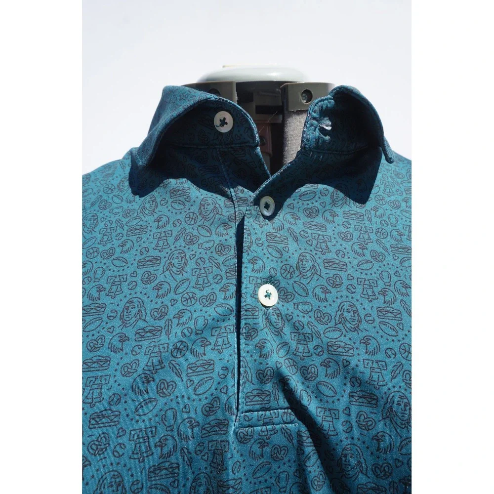 Rhoback Men's XXL Polo, The Jawn, Midnight Green - Picture 2 of 6